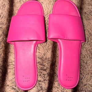 a New Day™ Hot Pink Slide Sandals